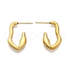 Ion Plating(IP) 304 Stainless Steel C-shape Stud Earrings EJEW-P197-03G-3