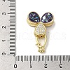 Brass Micro Pave Clear Cubic Zirconia Fold Over Clasps KK-K385-008G-4