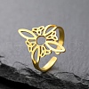 304 Stainless Steel Adjustable Cuff Rings RJEW-S628-03G-1