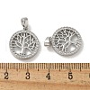 Brass Micro Pave Cubic Zirconia Pendents X-KK-R210-21P-01-3