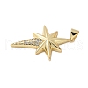 Brass Micro Pave Cubic Zirconia Pendants KK-P293-24B-G-2