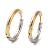 Ion Plating(IP) Two Tone 304 Stainless Steel Huggie Hoop Earrings EJEW-A106-02G-1