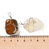Natural Mixed Stone Copper Wire Wrapped Pendants G-G104-04-3