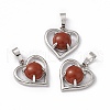 Natural Red Jasper Pendants G-P484-04P-07-1