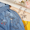 Unicraftale 10Pcs 304 Stainless Steel Safety Pins Brooch Findings STAS-UN0058-48-2