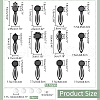  38pcs 14 Styles Zinc Alloy Bookmarks Finding FIND-NB0005-24-2