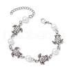 Ocean Series Alloy Tortoise Link Bracelets BJEW-JB11840-02-2