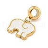 Ion Plating(IP) 304 Stainless Steel Enamel European Dangle Charms STAS-U005-44G-02-2