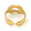Ion Plating(IP) 304 Stainless Steel Cuff Open Rings RJEW-K283-05G-3
