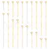GOMAKERER 20Pcs 5 Style Brass Cable Chain Extender KK-GO0001-55-1