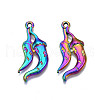 Rack Plating Rainbow Color Alloy Pendants PALLOY-S180-327-2