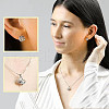 Brass Micro Pave Clear Cubic Zirconia Stud Earrings & Pendant Necklaces Sets FS-WG7A8BF-01-3