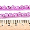 Electroplated Natural Lava Rock Beads Strands G-A263-A02-01-5