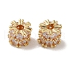 Rack Plating Brass Pave Clear Cubic Zirconia Beads KK-M285-30A-G-2