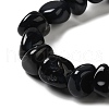 Natural Black Agate Beads Strands G-H295-B01-15-4