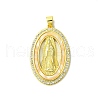 Real 18K Gold Plated Brass Micro Pave Cubic Zirconia Pendants KK-H472-14G-12-1