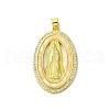 Real 18K Gold Plated Brass Micro Pave Cubic Zirconia Pendants KK-H472-14G-12-1