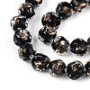 Handmade Gold Foil Glass Beads Strands FOIL-N029-04E-3