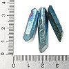 Electroplated Natural Quartz Crystal Graduated Beads Strands G-P315-A22-3