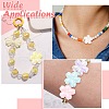 30Pcs 5 Colors Luminous & UV Plating Opaque Acrylic Flower Beads SACR-CJ0001-74-7