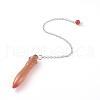 Natural Mixed Stone Pointed Dowsing Pendulums G-J386-A-3