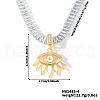 Eye Brass White Enamel Pendant Clear Cubic Zirconia Tennis Necklaces JL3544-6