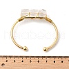 Natural Quartz Crystal Beads Cuff Bangles for Women BJEW-Q035-01G-08-3