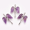 Natural Amethyst Pendants X-KK-G346-02D-1