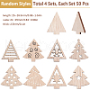 SUNNYCLUE 4Sets Wood Pendant Decorations WOOD-SC0001-90A-2