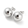 Brass Stud Earrings X-EJEW-I300-04A-P-1