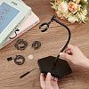 Plastic Minifigures Display Stands with Adjustable Snake Bone Bracket ODIS-WH0070-75A-3