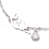 304 Stainless Steel Cable Chains Link Bracelets BJEW-JB11616-3