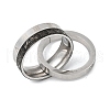 304 Stainless Steel Interlocking Ring Pendants STAS-U040-18P-C-2