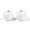 Spray Painted Round Natural Schima Wood Beads WOOD-A018-8mm-30-3