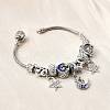 Alloy European Beads Charm Bracelets BJEW-F495-20P-4