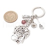 Halloween Tibetan Style Zinc Alloy K9 Glass Keychains KEYC-JKC01237-3
