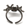 Rack Plating Brass Micro Pave Cubic Zirconia Spider Open Cuff Rings for Women RJEW-I104-24B-3