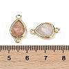 Natural Sunstone Faceted Connector Charms G-L514-048P-01-3
