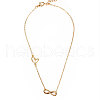 Aluminum Infinity Heart Link Chain Necklaces for Women FS-WG44B62-01-3