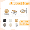 WADORN® 36Pcs 6 Colors Aluminum Snap Buttons FIND-WR0011-57B-2
