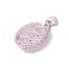 Glass Seed Beaded Hot Air Balloon Pendants PALLOY-MZ00662-03-4