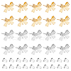 SUPERFINDINGS 20Pcs 2 Colors Brass Stud Earring Findings KK-FH0007-15-1