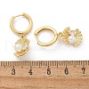 Shell Shape Brass Micro Pave Cubic Zirconia Hoop Earrings EJEW-M077-05G-3