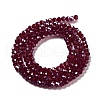 Electroplate Transparent Glass Beads Strands EGLA-A035-T3mm-A02-2