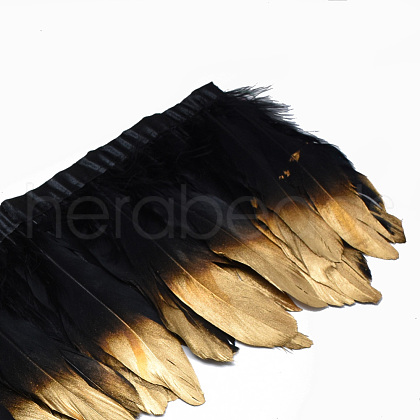 Golden Plated Goose Feather Cloth Strand Costume Accessories FIND-T014-01F-1