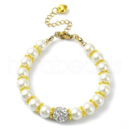 Glass Imitation Pearl Beaded Bracelets for Women BJEW-JB10034-01-1