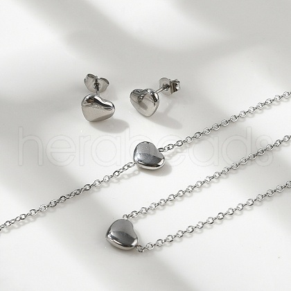 Non-Tarnish 304 Stainless Steel Jewelry Sets X-SJEW-H144-23P-1
