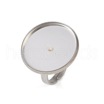 304 Stainless Steel Cuff Ring Components STAS-D372-05P-02D-1