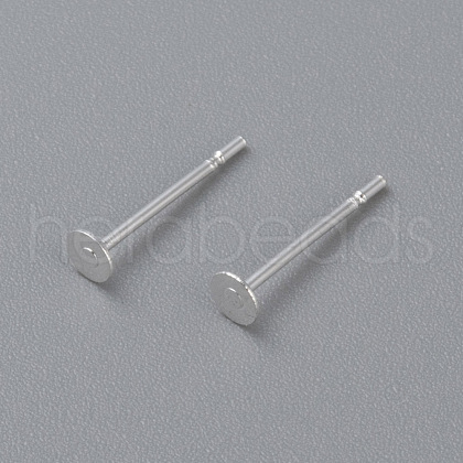 304 Stainless Steel Stud Earring Findings STAS-H436-24S-3mm-1