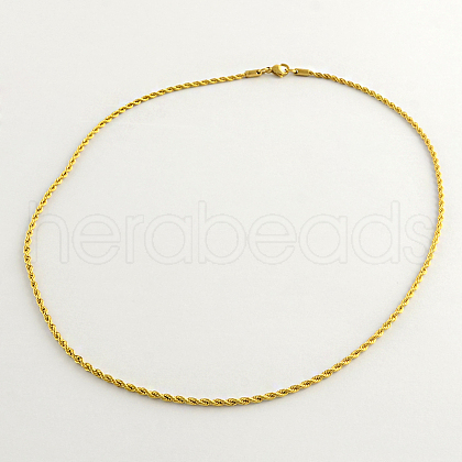304 Stainless Steel Rope Chain Necklaces X-NJEW-R223-14-1
